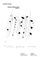 ‘small music’ - Julius Memorial (1939-2011) 京都国立近代美術館、アートスペース虹